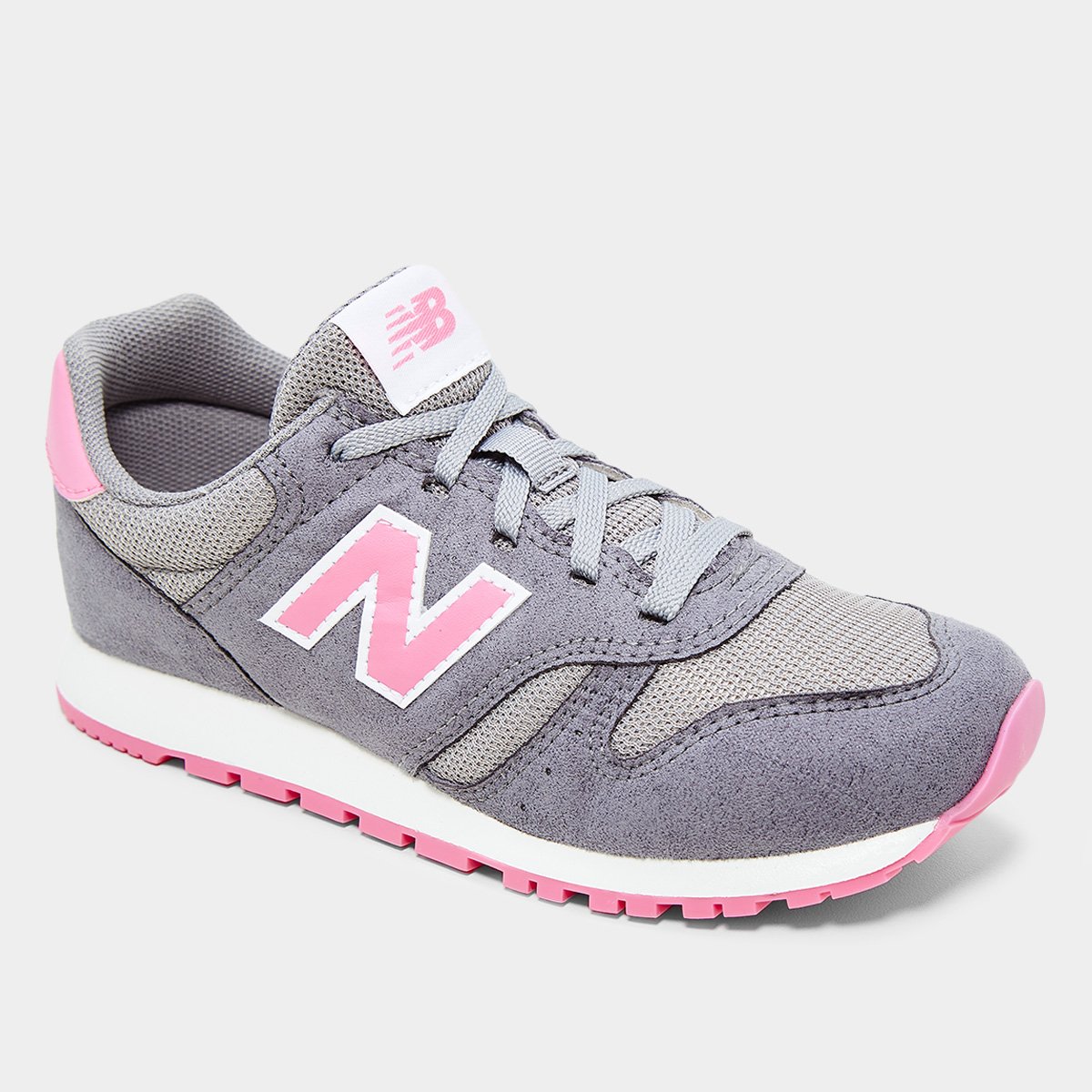 Miniatura Tênis Infantil New Balance 373 Lace Grafite+Rosa - 27
