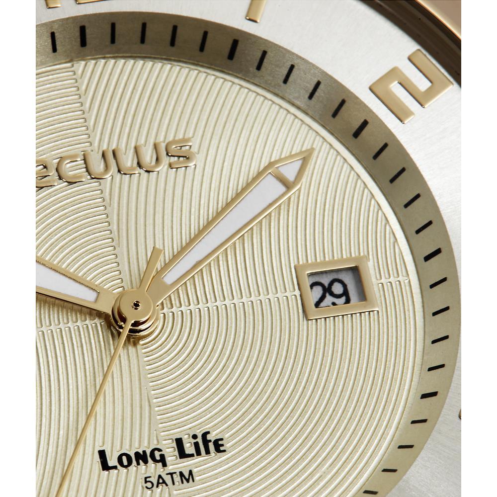 Miniatura Relógio Seculus Masculino Ref: 44265Gpsvda1 Social Dourado