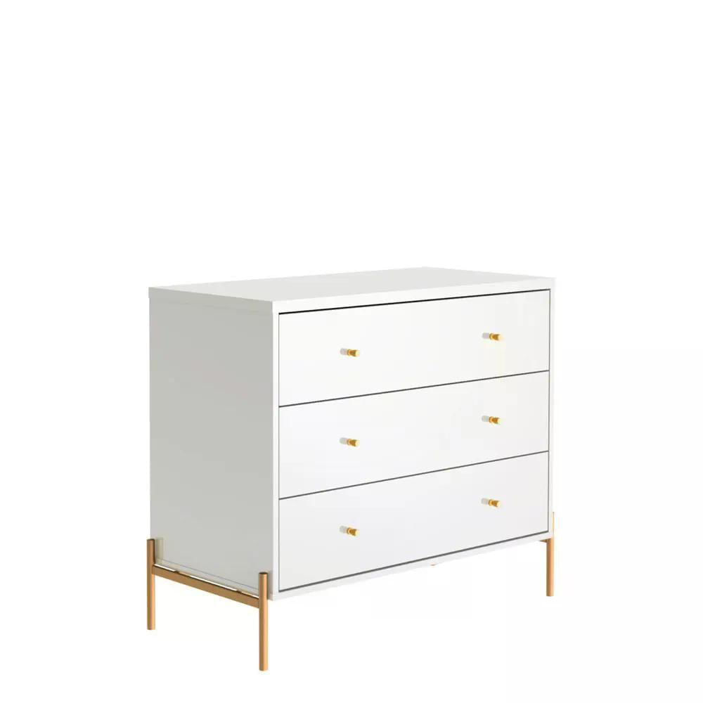 Miniatura Cômoda 3 Gavetas Jasper Branco 94cm
