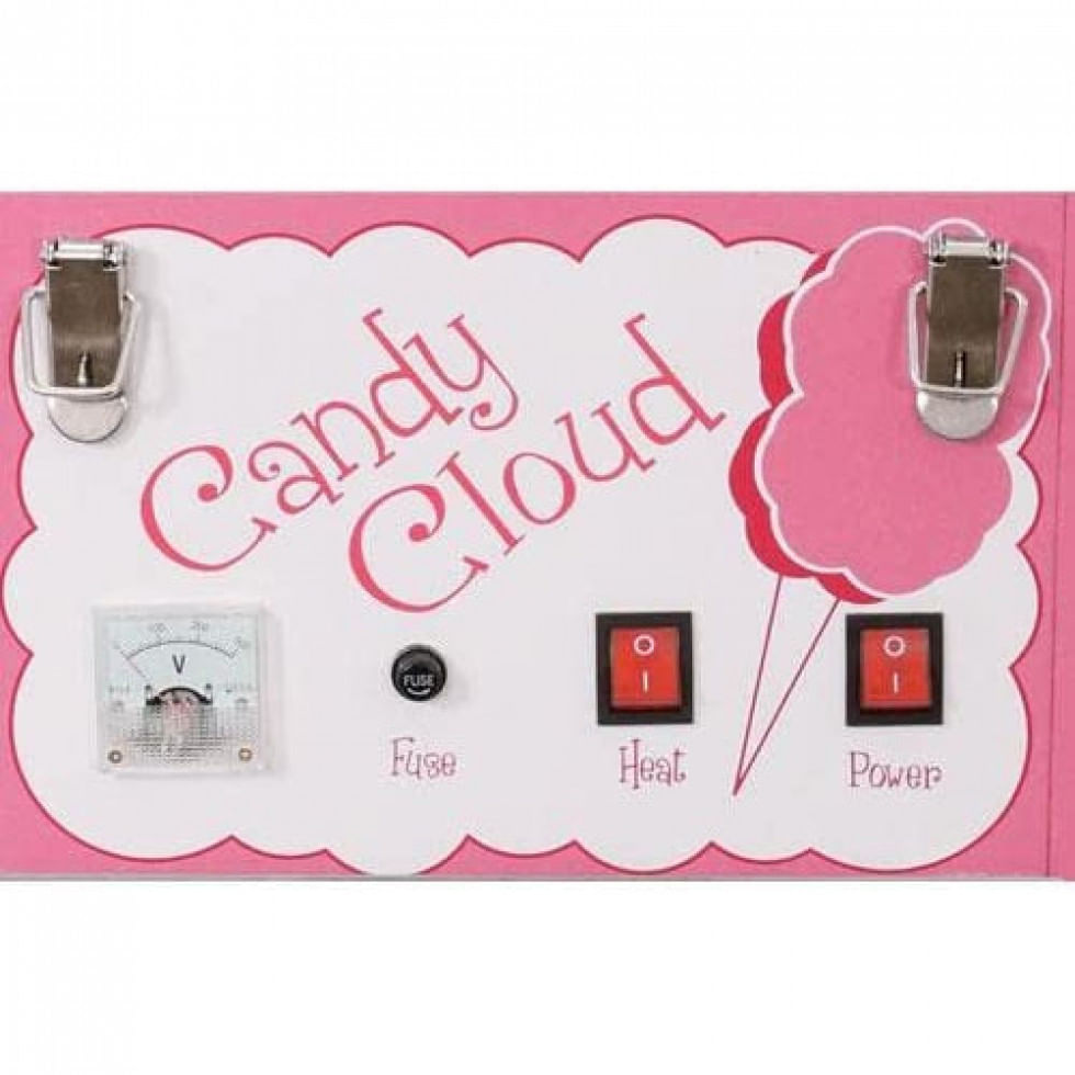 Miniatura Máquina de Algodão Doce Elétrica Profissional em Aço Inoxidável, 110V, Funtime FT1000CCP, Rosa