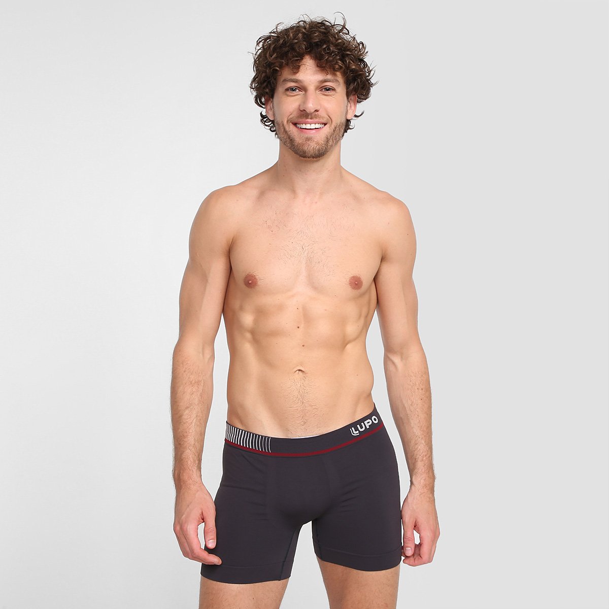 Miniatura Cueca Boxer Lupo Microfibra Grafite - G