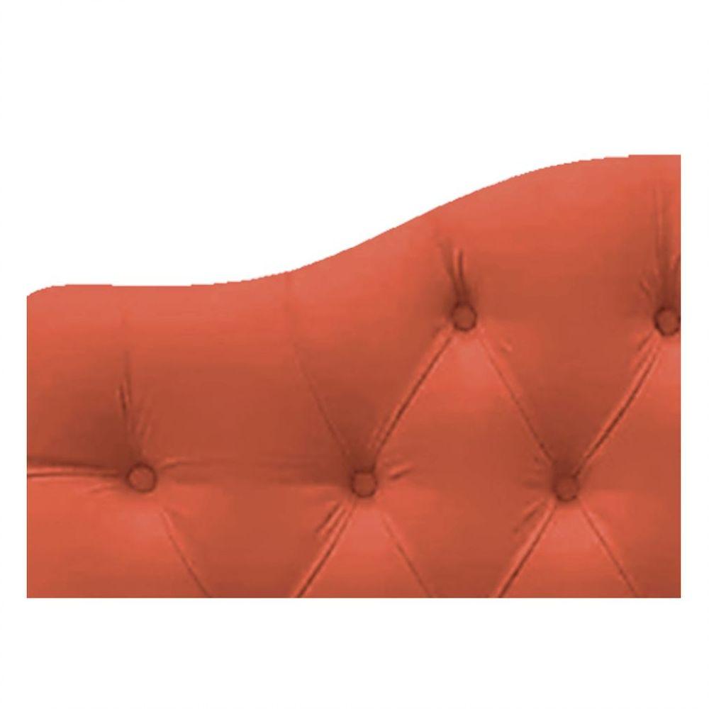 Miniatura Cabeceira Suspensa Imperatriz 140 Cm Casal Suede Terracota