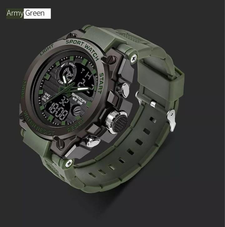 Miniatura Relógio Masculino Esportivo Sanda Modelo 739 Estilo Militar