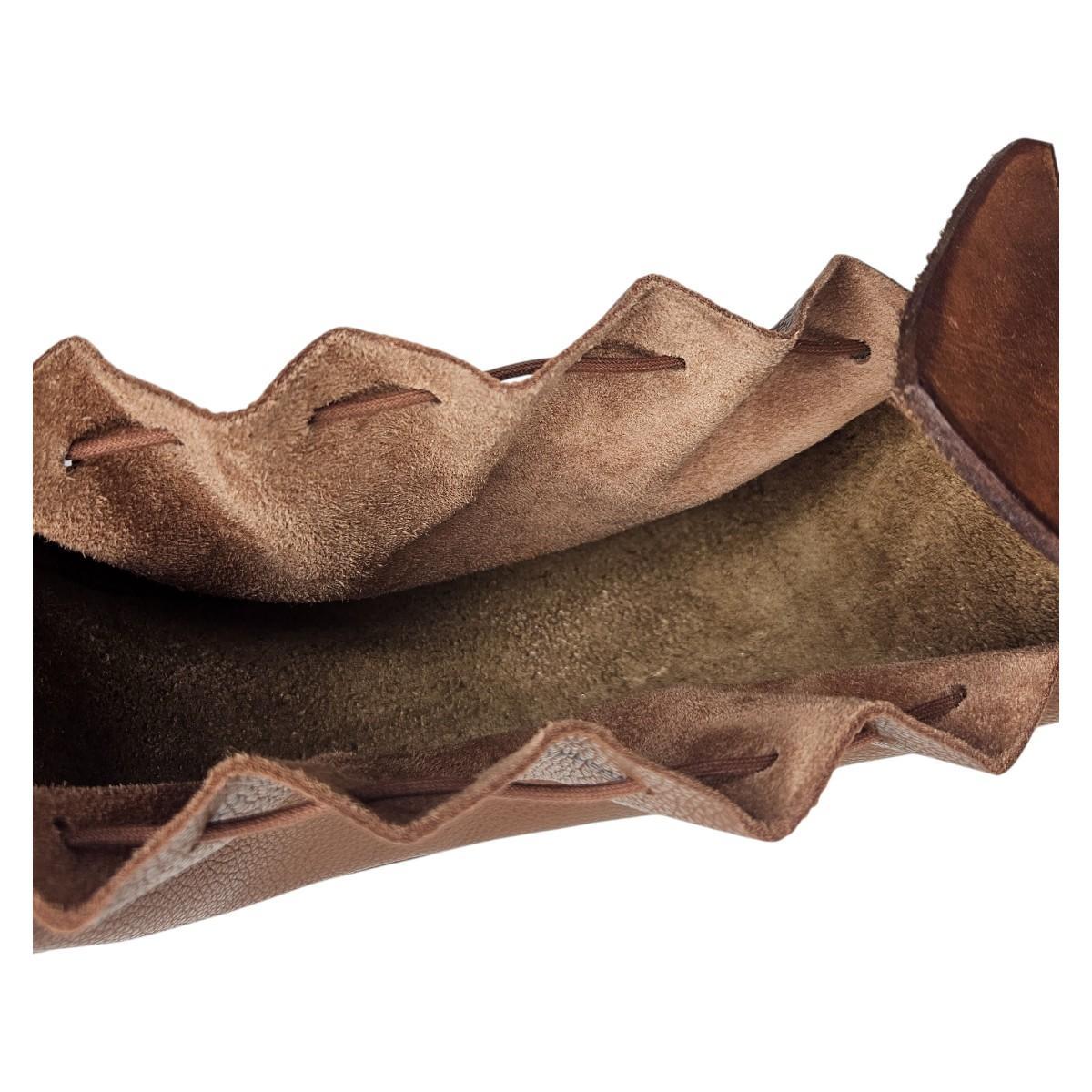 Miniatura Bolsa Algibeira Bag Legítimo Marrom Para Cinto