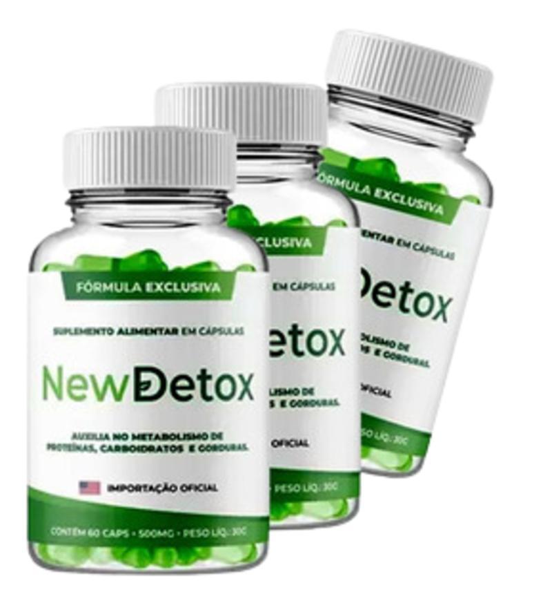Miniatura Newdetox Kit 03 Potes 60 Cápsulas Cada 500Mg Original