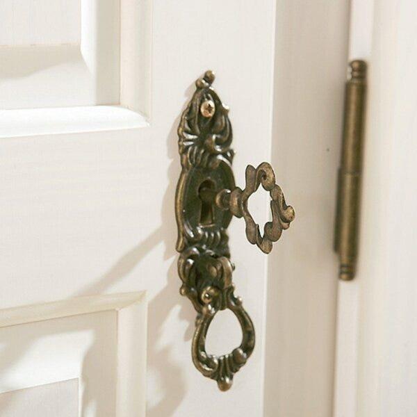 Miniatura Guarda Roupa Solteiro 3 Portas 4 Prateleiras Madeira Maciça Provençal Bastian Inter Link Branco Lavado