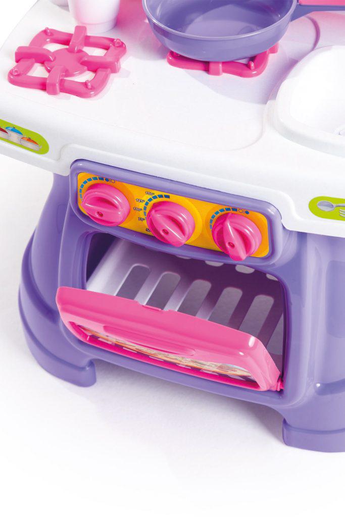 Miniatura Cozinha De Brinquedo Calesita Mini Chef Rosa Com Água
