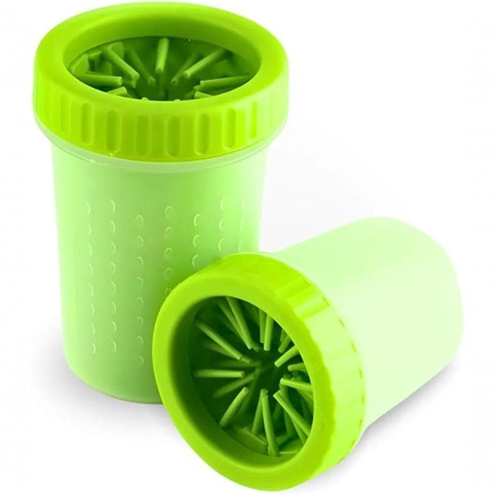 Miniatura Limpador De Pata De Cachorros Portátil - Verde