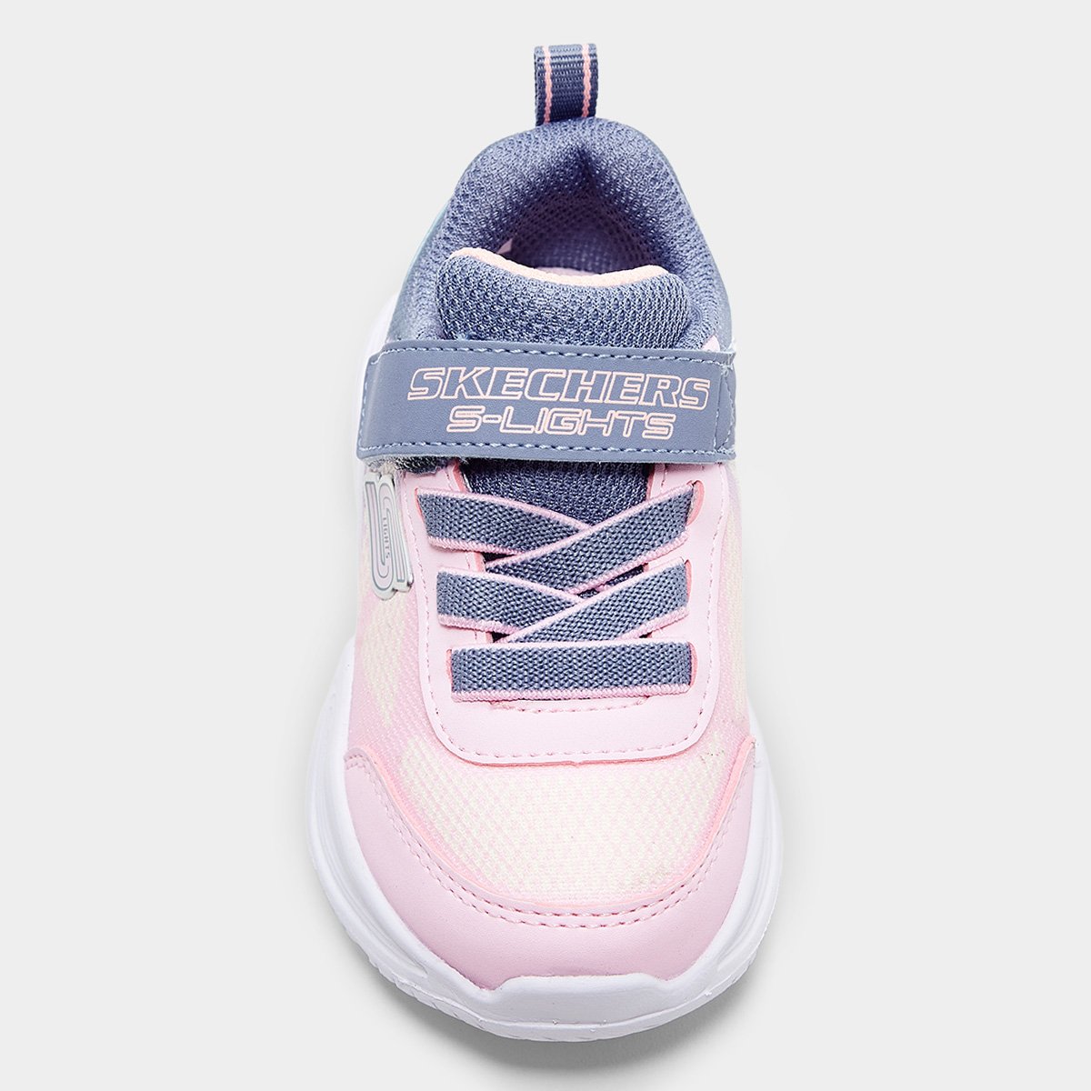 Miniatura Tênis Infantil Skechers Menina Cinza+Rosa - 21