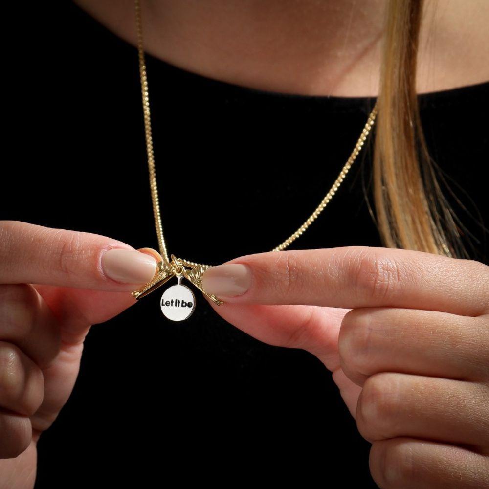Miniatura Colar Let It Be Small Revestido Em Ouro