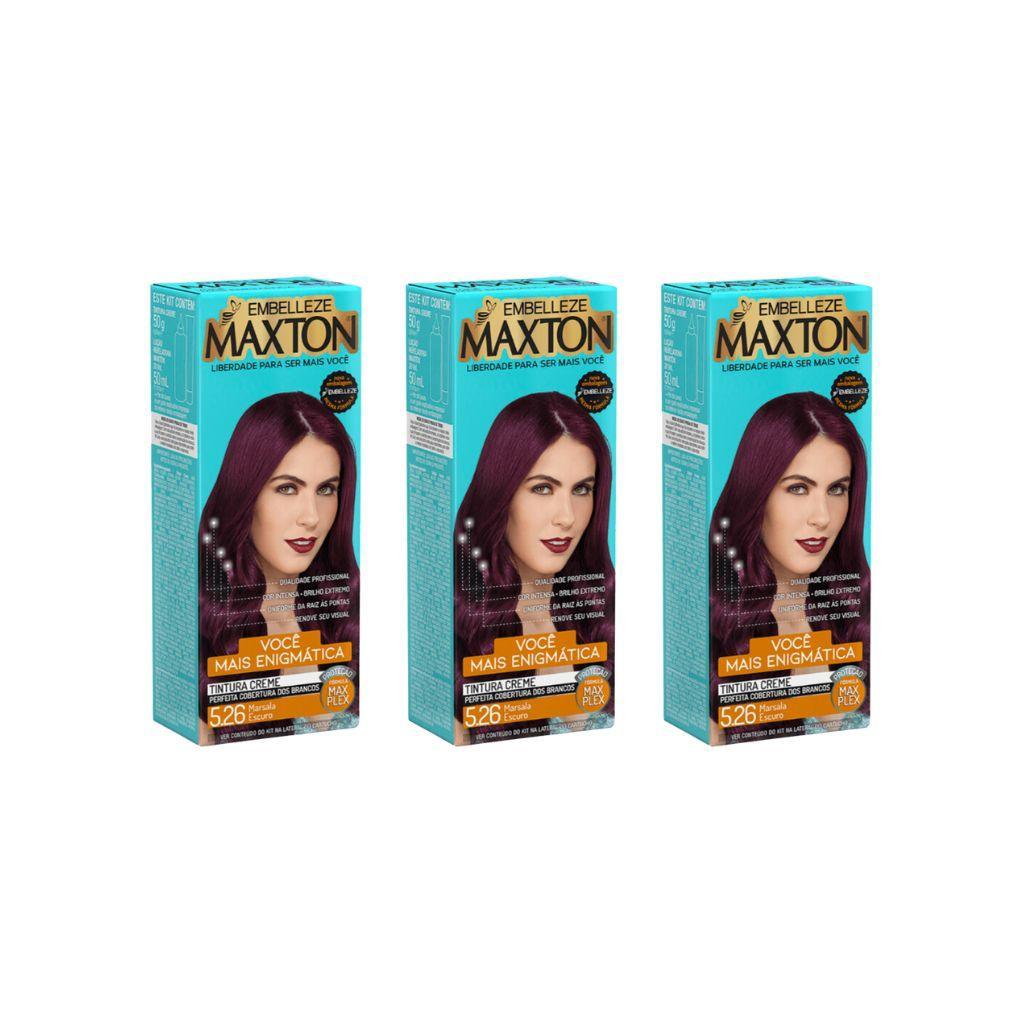 Miniatura Coloraçao Maxton 5.26 Marsala Escuro-Kit C/3Un