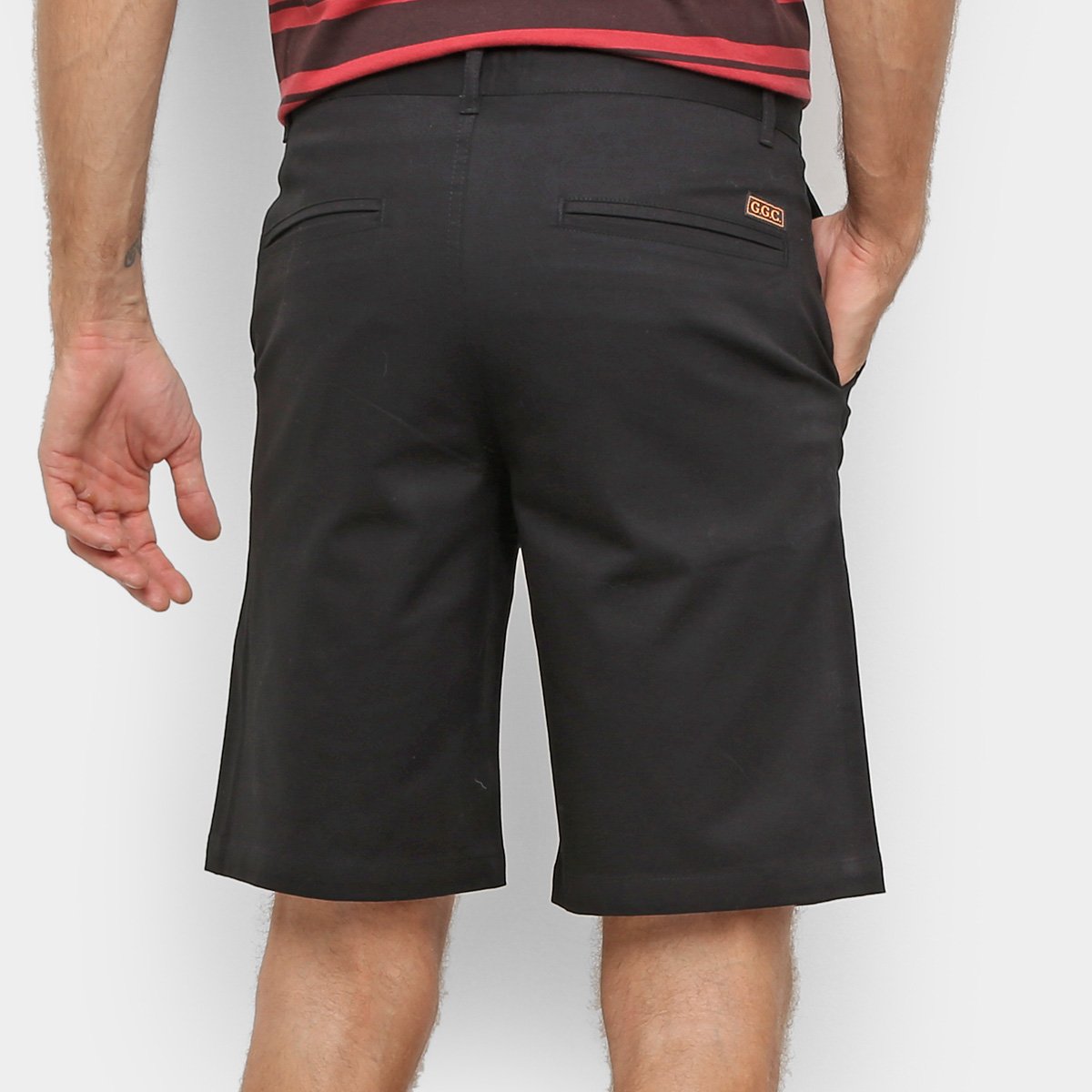 Miniatura Bermuda Grizzly Refuge Chino Masculina Preto - EGG