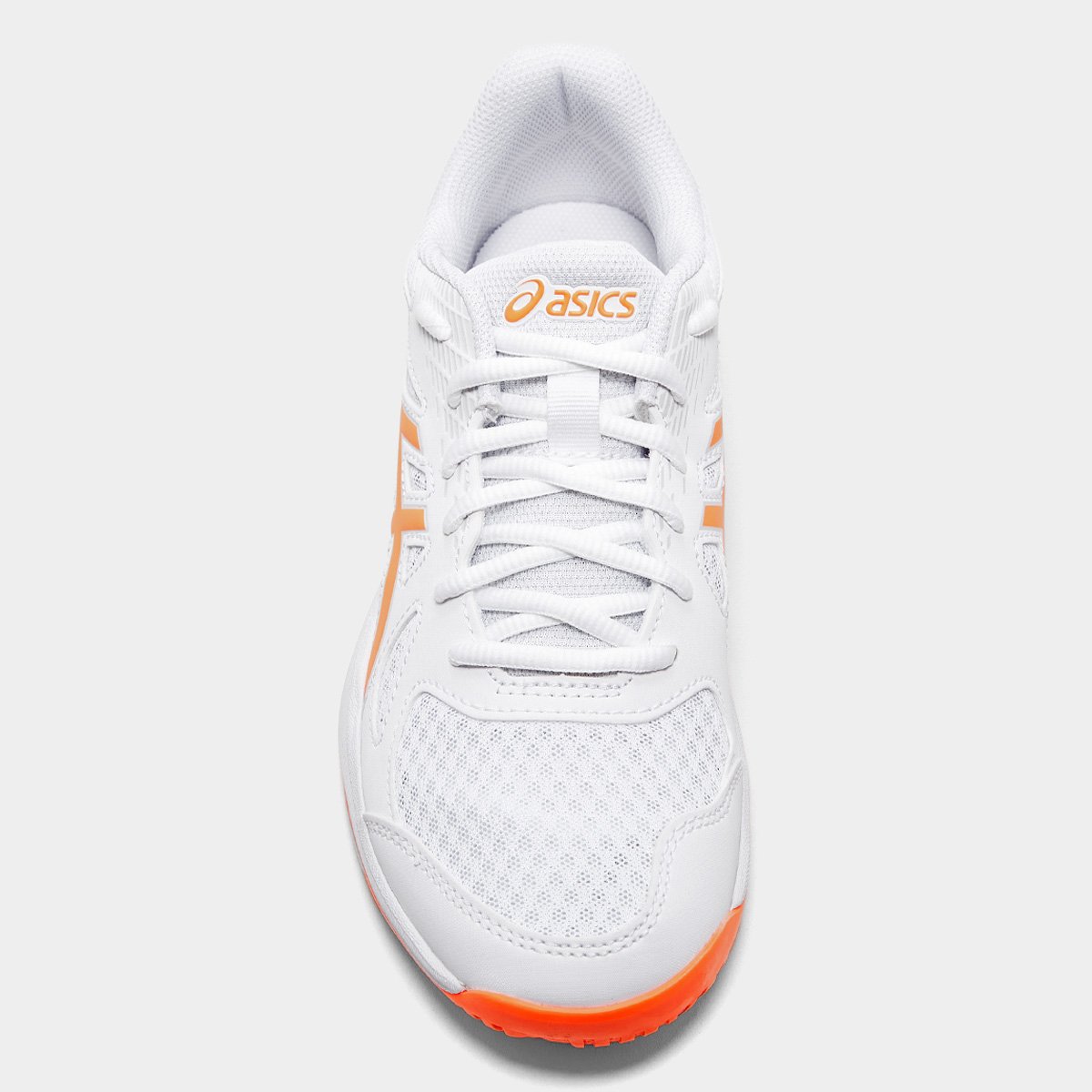 Miniatura Tênis Asics Upcourt 6 Feminino Branco+Laranja - 34