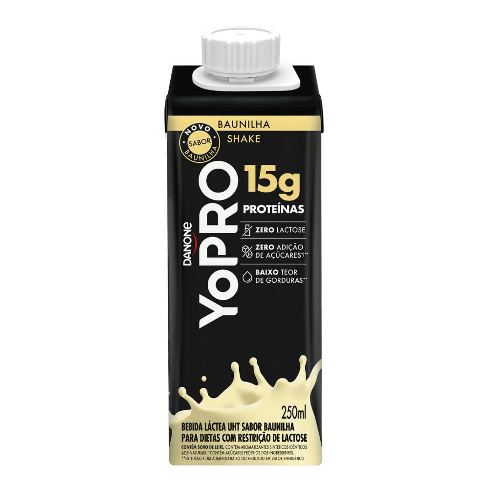 Miniatura YoPRO Bebida Láctea UHT Milkshake de Baunilha 15g de proteínas 250ml