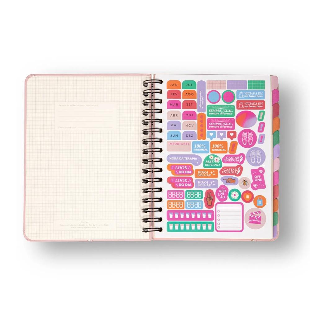 Miniatura Planner Permanente Cicero Wire-O Semanal Notas A5 - Colmeia