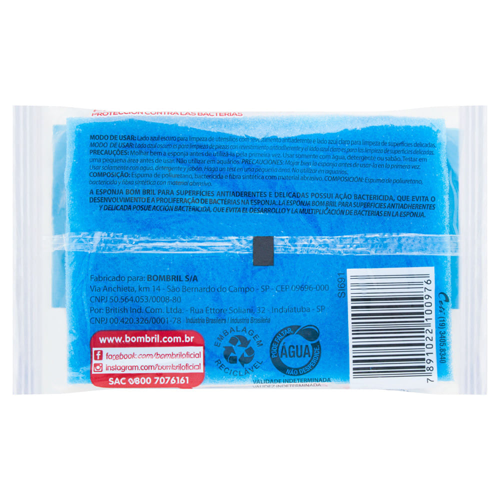 Miniatura Esponja de Limpeza Bombril Antiaderente com 1 unidade