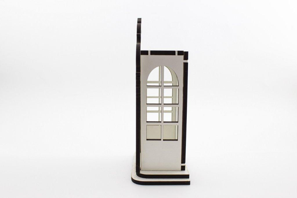 Miniatura Oratório Capela Com Janela Branco Mdf 27 Cm