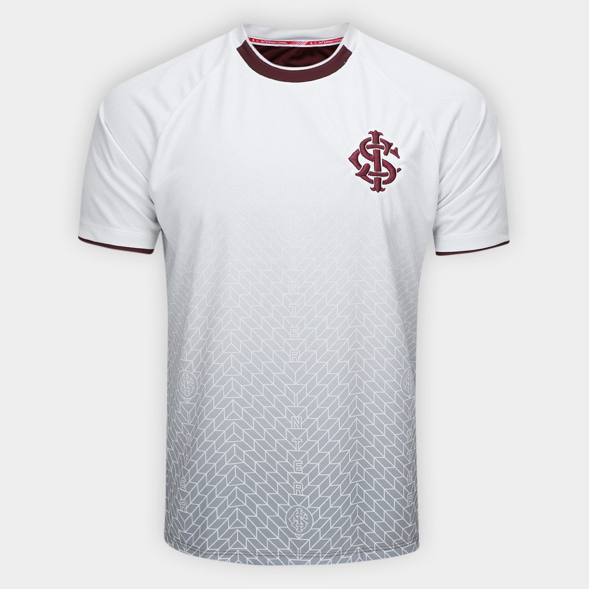 Miniatura Camiseta Internacional Champion II Masculina Branco+Vinho - G