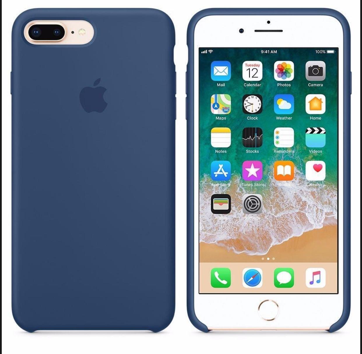 Miniatura Capinha Case Para Iphone 7 Plus Azul Escuro