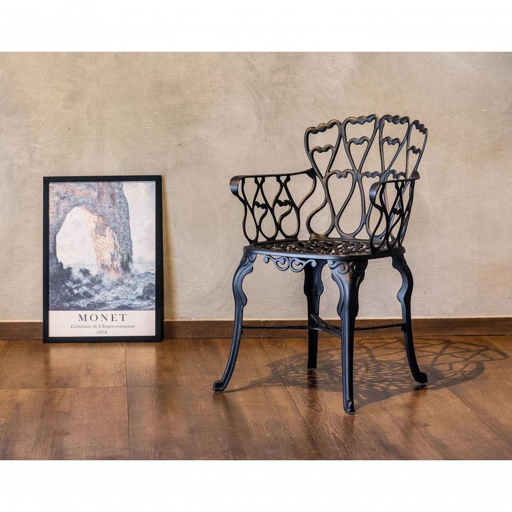 Conjunto Mesa 2 Poltronas Viena Premium Jardim Varanda Sacada Preto