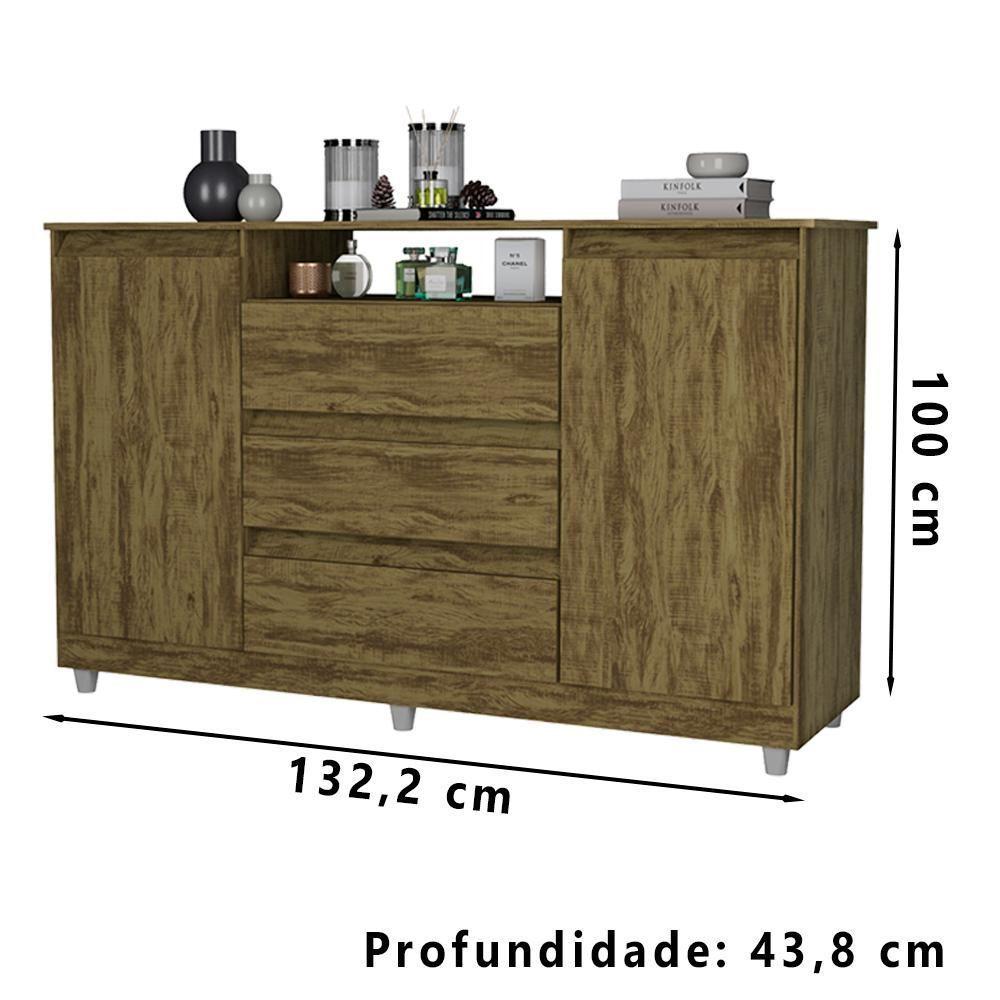 Miniatura Comoda Sapateira 3 Gavetas 2 Pts Ve83 Amendoa Wood Mpri Amendoa Wood