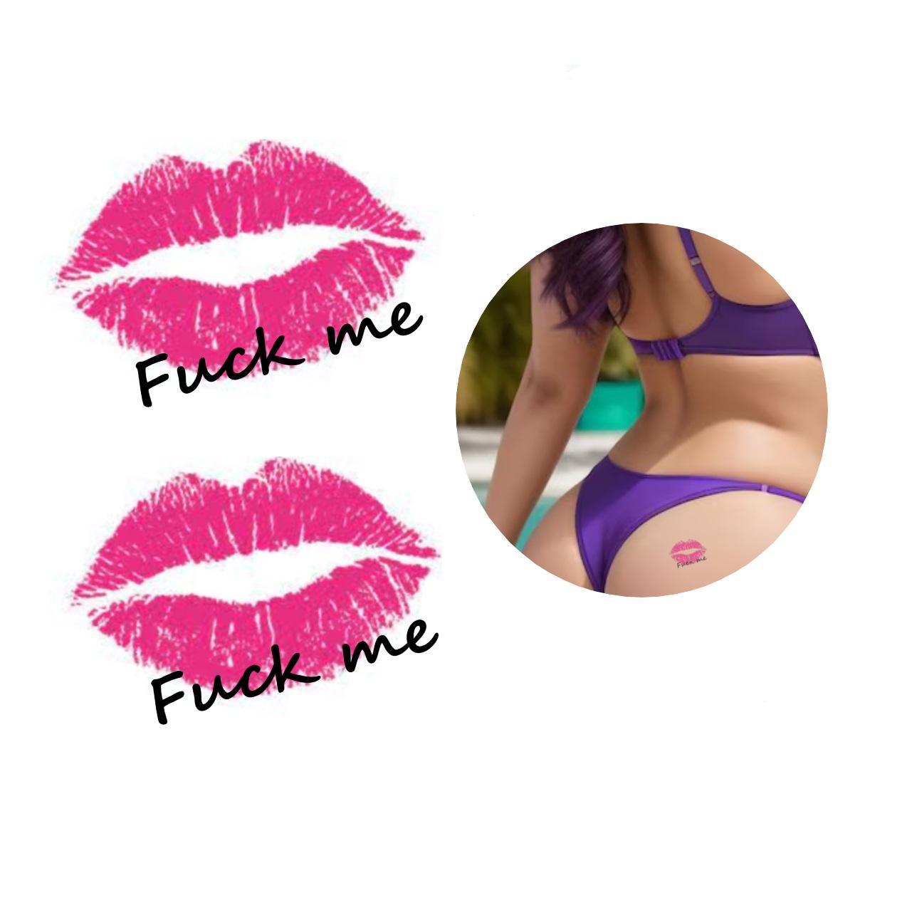 Miniatura Tatuagem Temporária Boca Sexy Erótica Frase