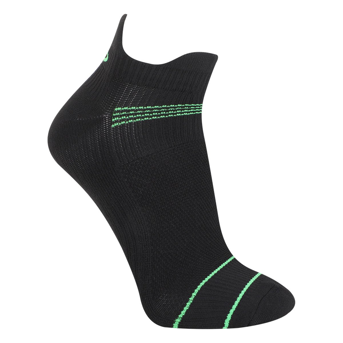Miniatura Meia Cano Curto Olympikus Performance Feminina Preto+verde - 33/38