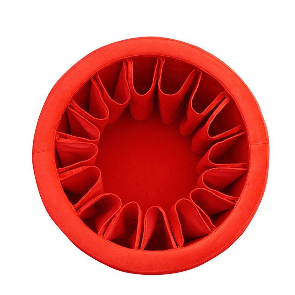 Miniatura Puff Sapateira Baú Decorativo Zeus Vermelho Soft