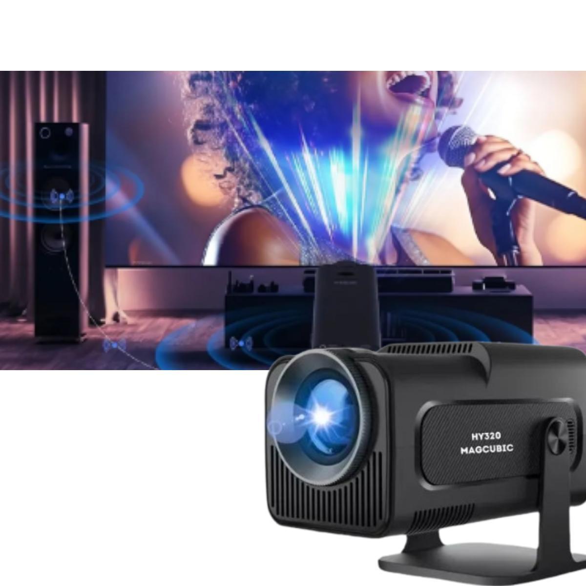 Miniatura Projetor Hy320 Wifi Hd 390 Ansi Android 13.0 Smart Tv - 4K