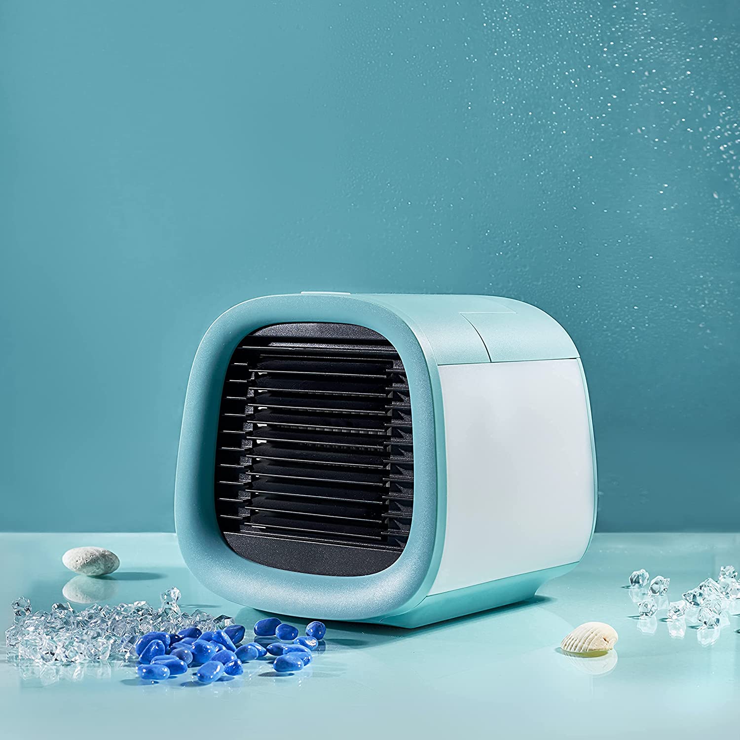 Evapolar Climatizador Portátil de Mesa Capacidade 2L 3 Velocidades Azul