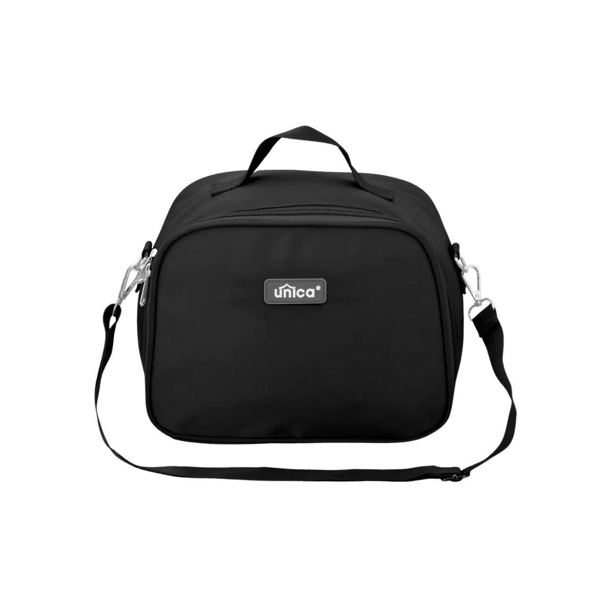 Miniatura Bolsa Lancheira Porta Marmita Térmica Alça Removível - Preto