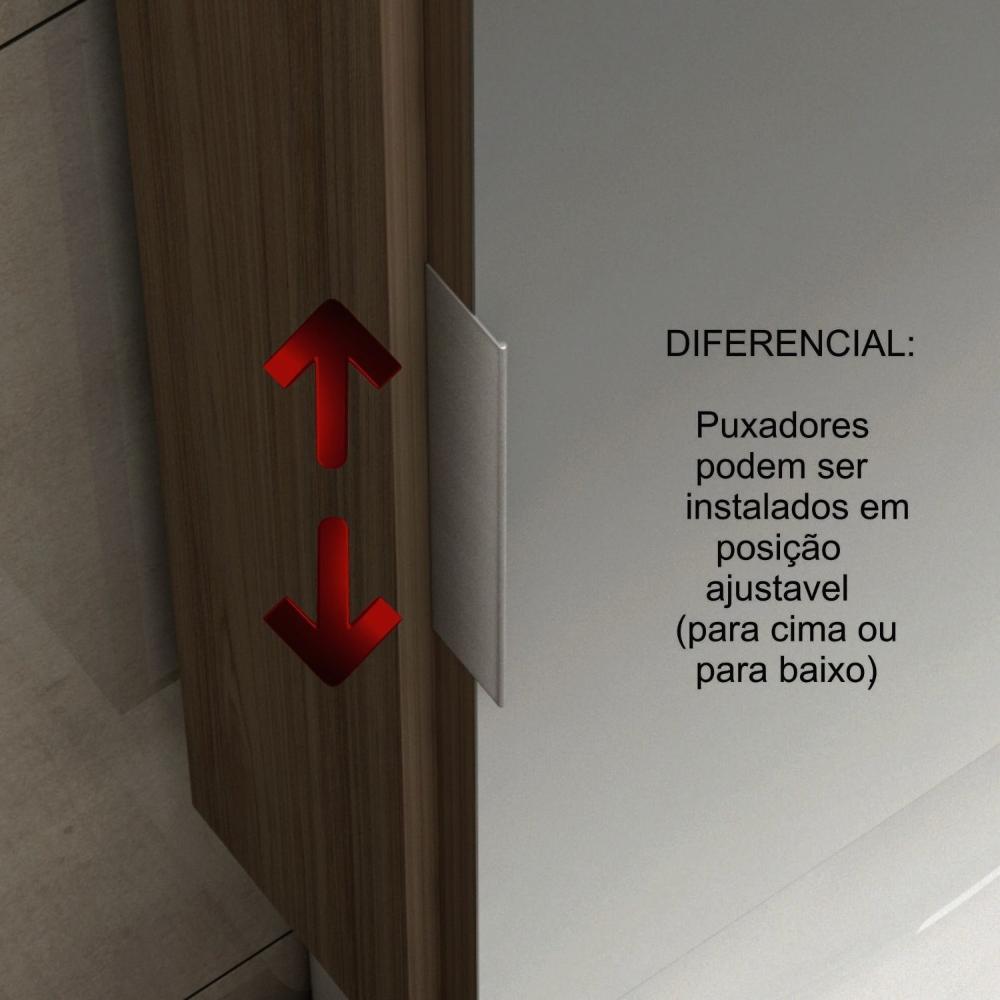 Miniatura Gabinete Banheiro 60cm com Cuba Sobrepor e Espelheira Rubi Gabinetes Joia Amadeirado/Cinza