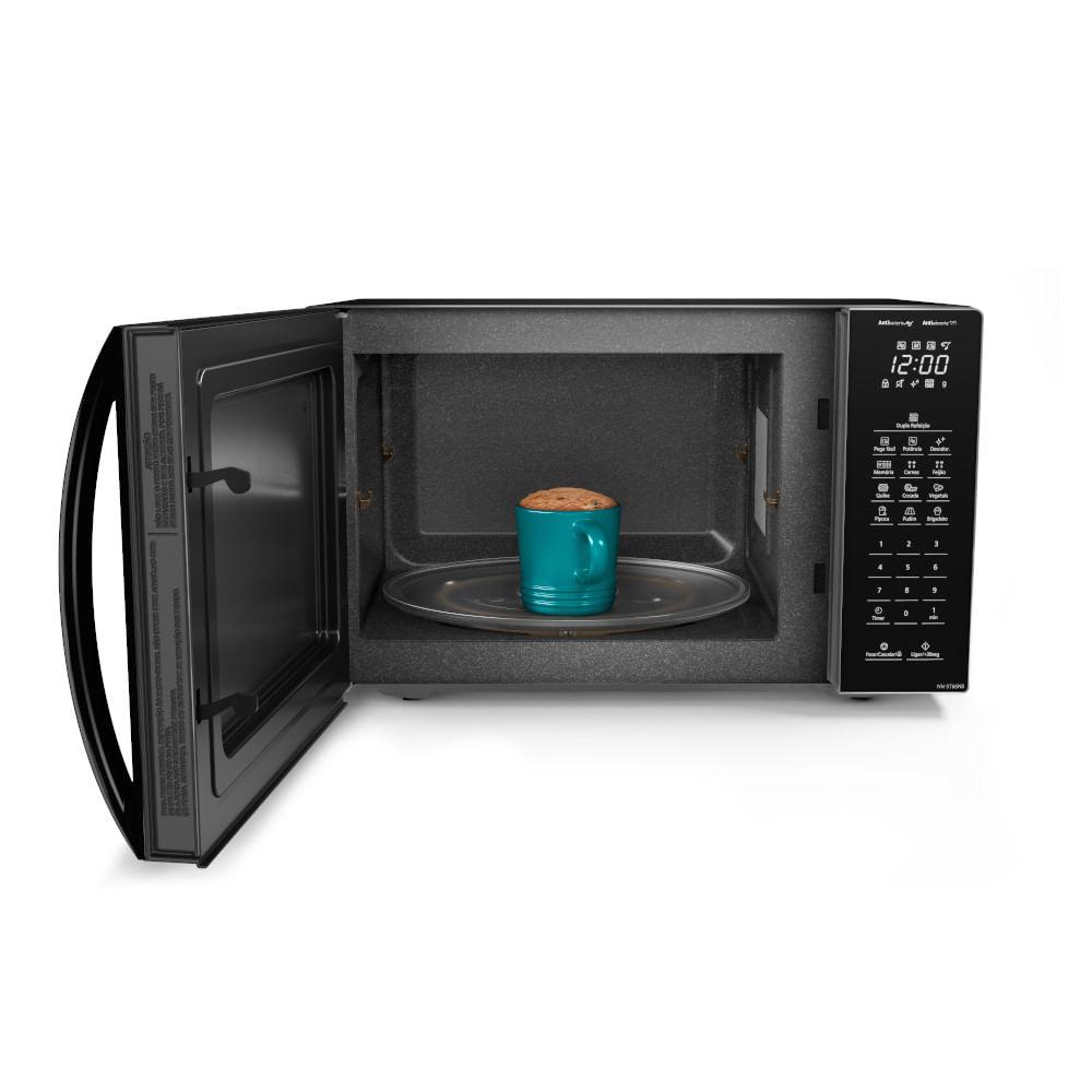 Microondas Panasonic Dupla Refeição 34L Black Glass NN-ST66NBRU 127V