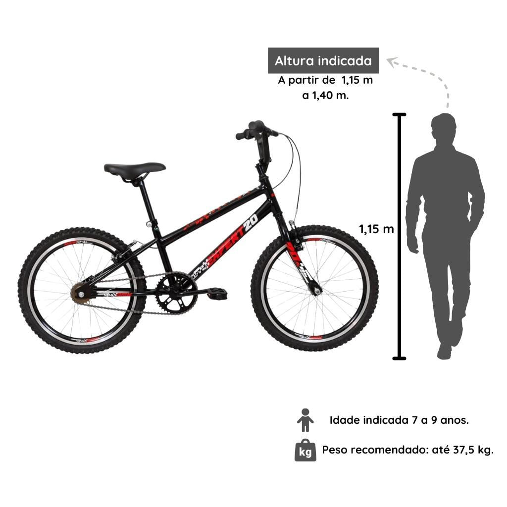 Bicicleta Infantil Caloi Expert Aro 20 A25 Preto