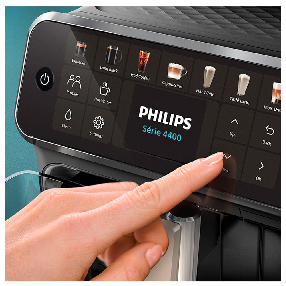 Miniatura Cafeteira Espresso Superautomática LatteGo Série 4400 Philips Walita Preta - EP4441 110