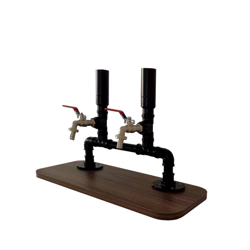 Miniatura Dispenser Dosador Bebidas Whisky Bar Adega Estilo Industrial Preto Laca