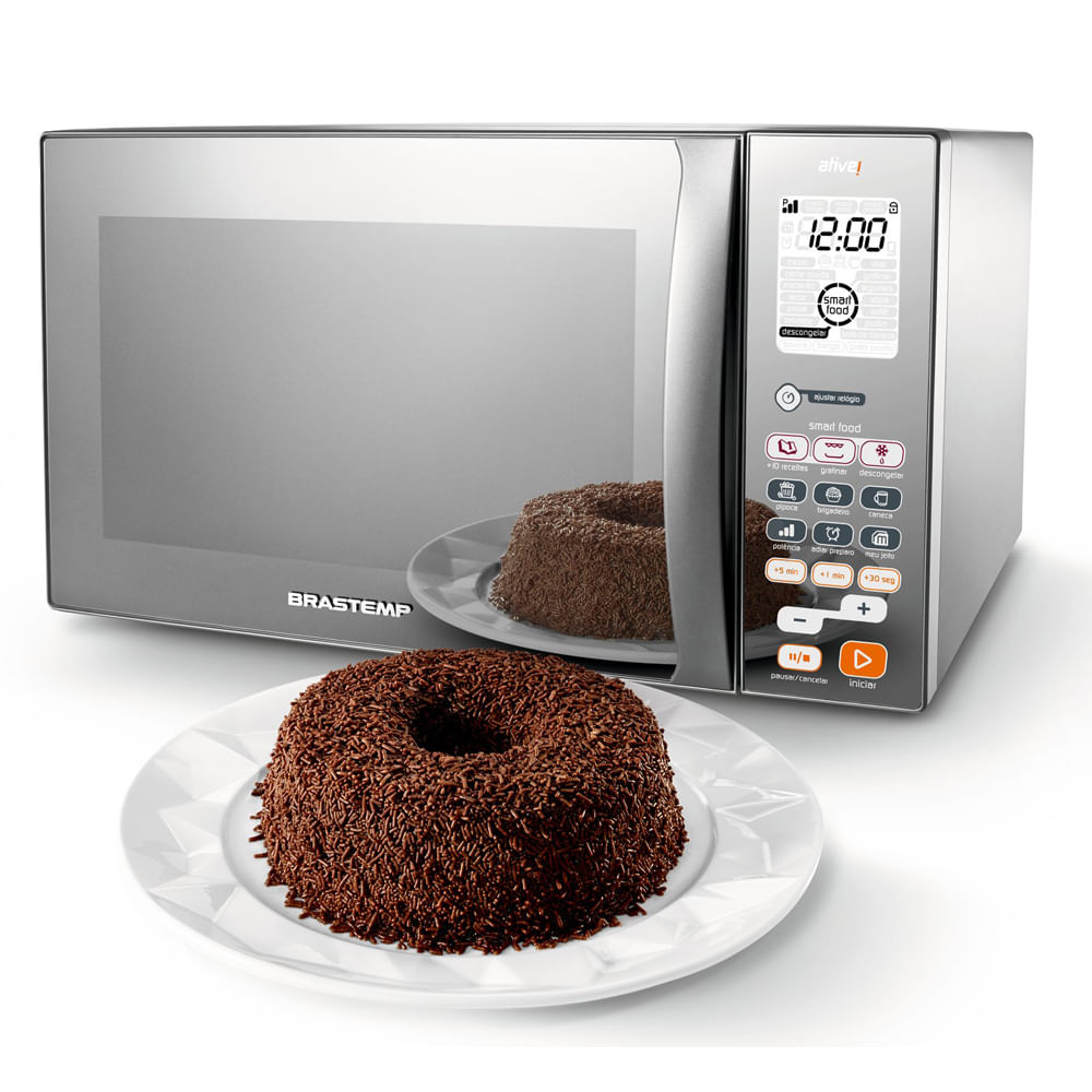 Miniatura Micro-ondas Brastemp 38 Litros cor Inox Espelhado com Grill 110V