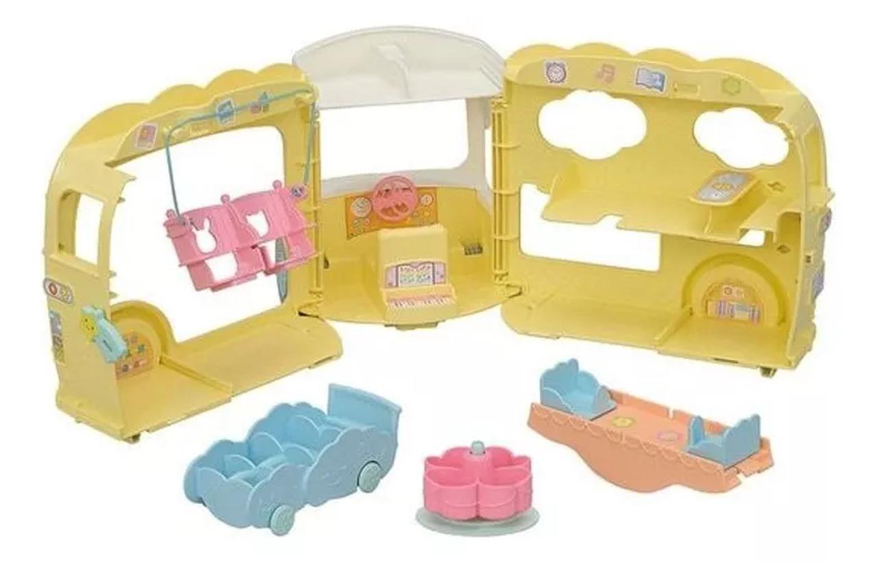 Miniatura Sylvanian Families Ônibus Arco-Íris Jardim Da Infância 5744