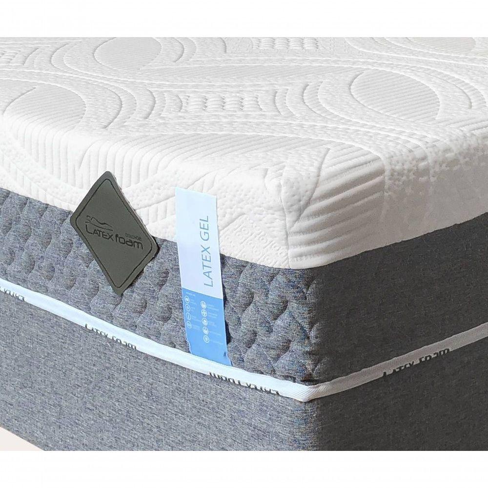 Colchão De Látex Articulado Cinza 28cm Queen 160x200cm
