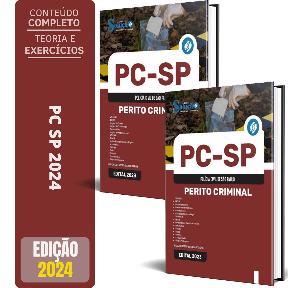 Miniatura Apostila Pc Sp 2024 - Perito Criminal