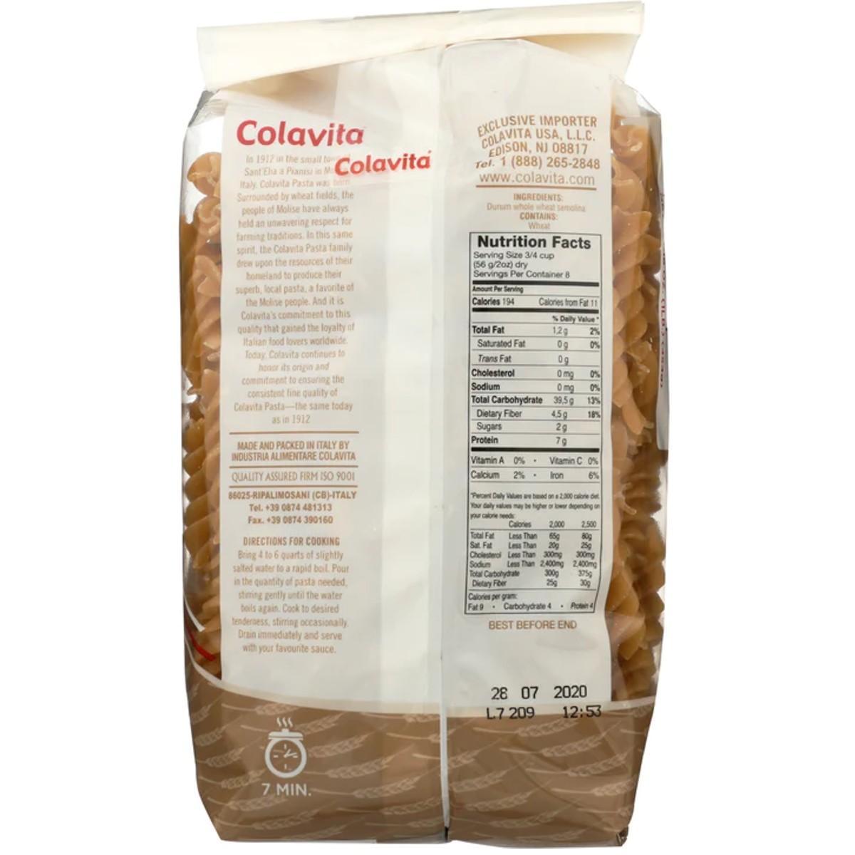 Kit Com 6Un Fusilli Integral Colavita Grano Duro 500G