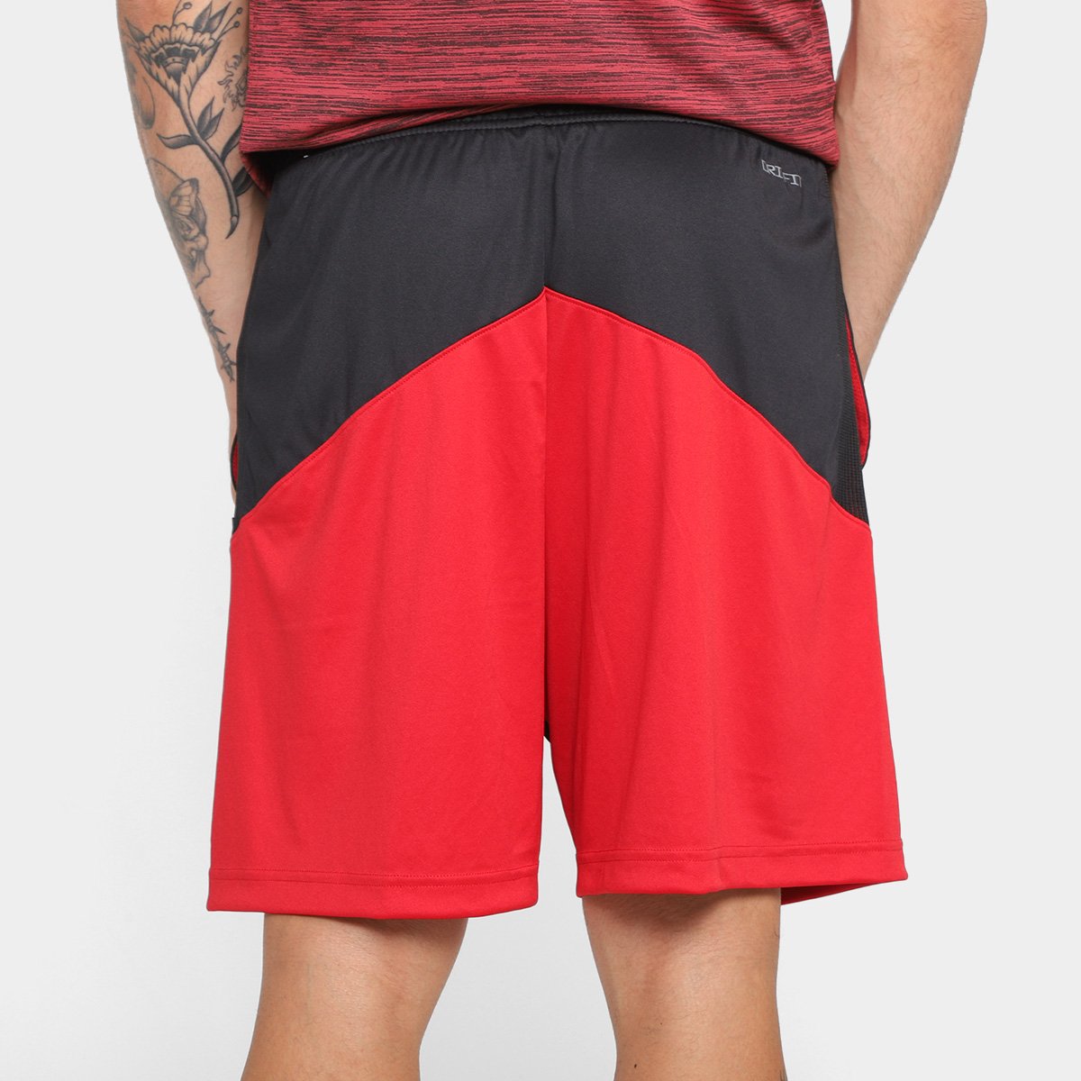 Miniatura Bermuda NFL San Francisco 49ers Nike Dri-Fit Knit Masculina Preto+Vermelho - EGG