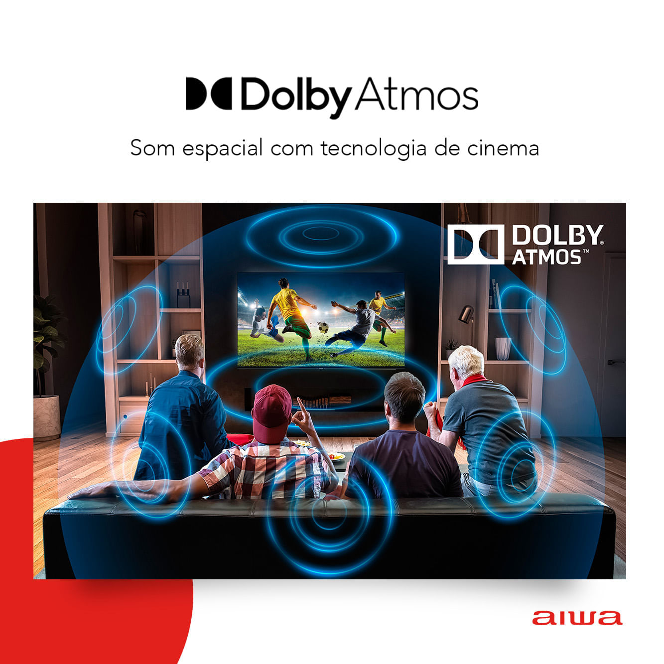 Smart TV Aiwa 55” Android, 4K, Borda Ultrafina, Dolby Vision & Atmos - AWS-TV-55-BL-01-A BIV