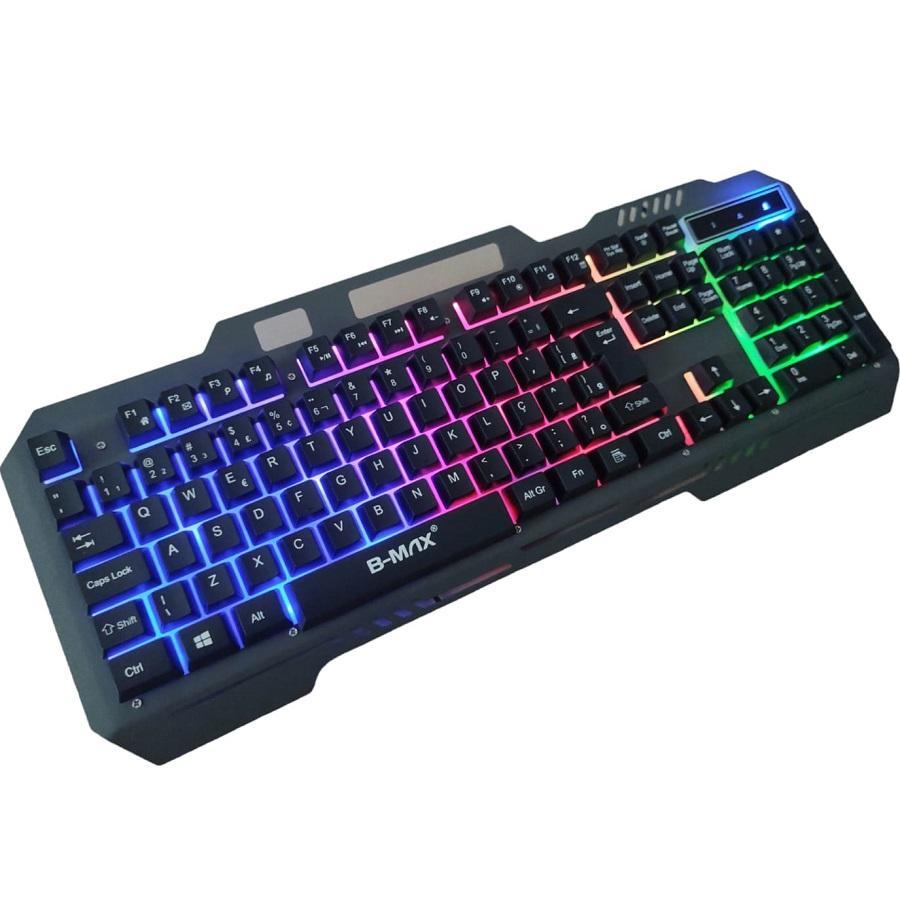 Miniatura Teclado Gamer Semi Mecânico Usb Rgb Pc Computador Videogame