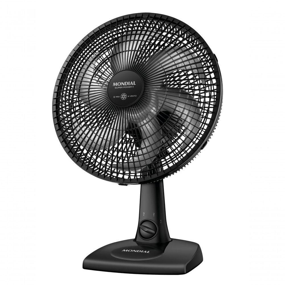 Miniatura Ventilador De Mesa 30cm Super Power Ii Mondial Preto 60W NVSP-30-B2 220V
