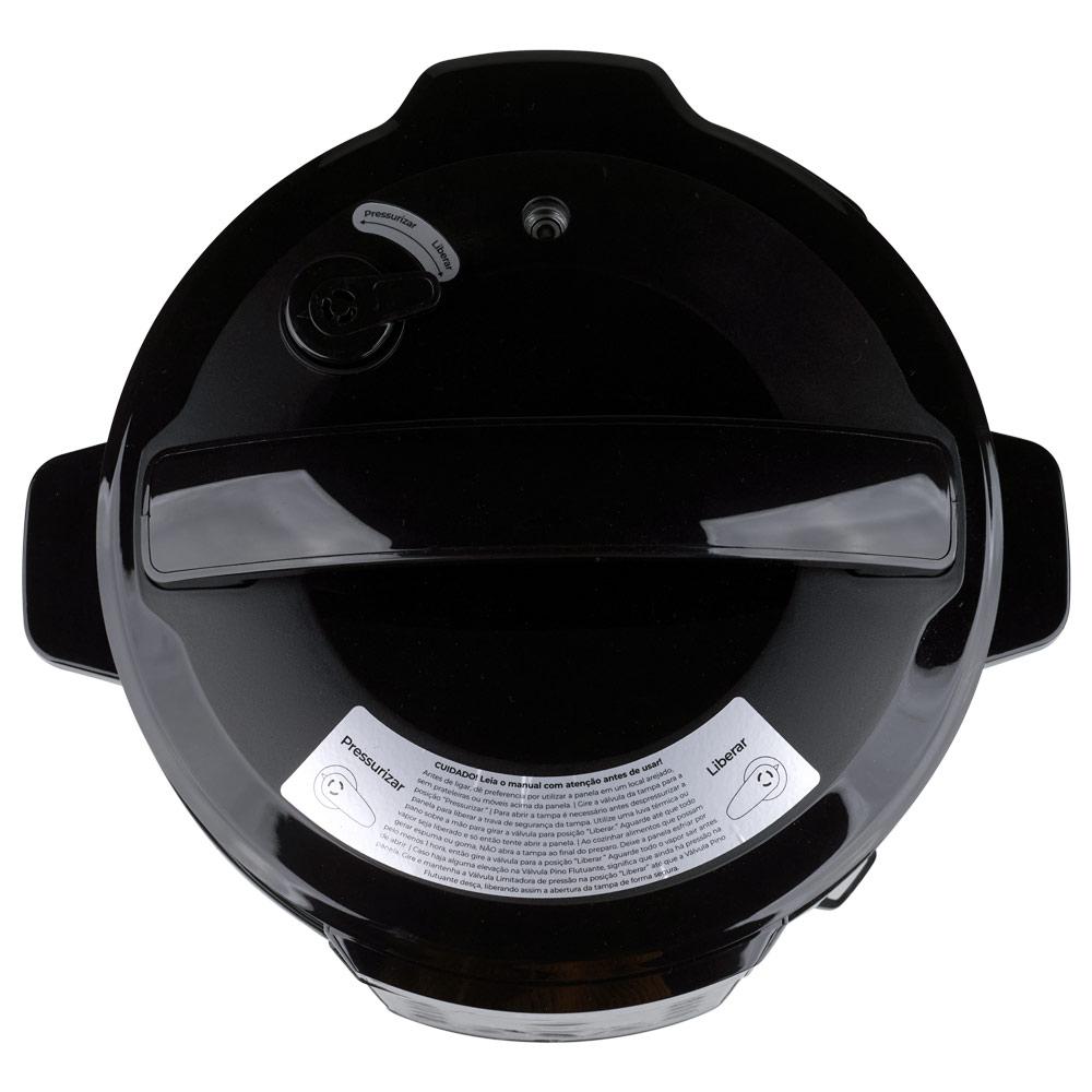 Miniatura Panela de Pressão Elétrica 5L Kian PPE-101 Preta com Prata 127V Preto - 127V