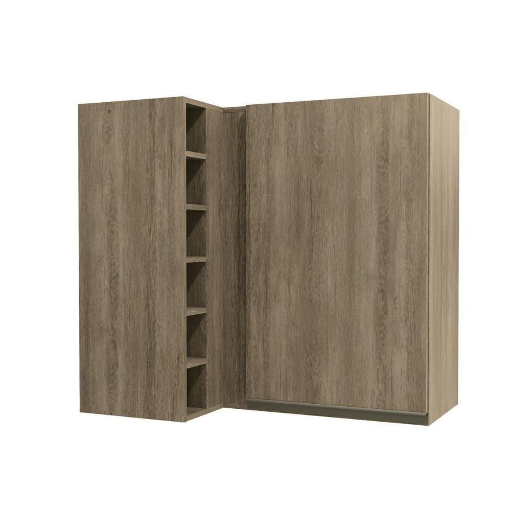 Miniatura Armário Aéreo P/ Cozinha Canto Maxxi G768 C/ 1 Porta 98cm Nogal - Kappesberg