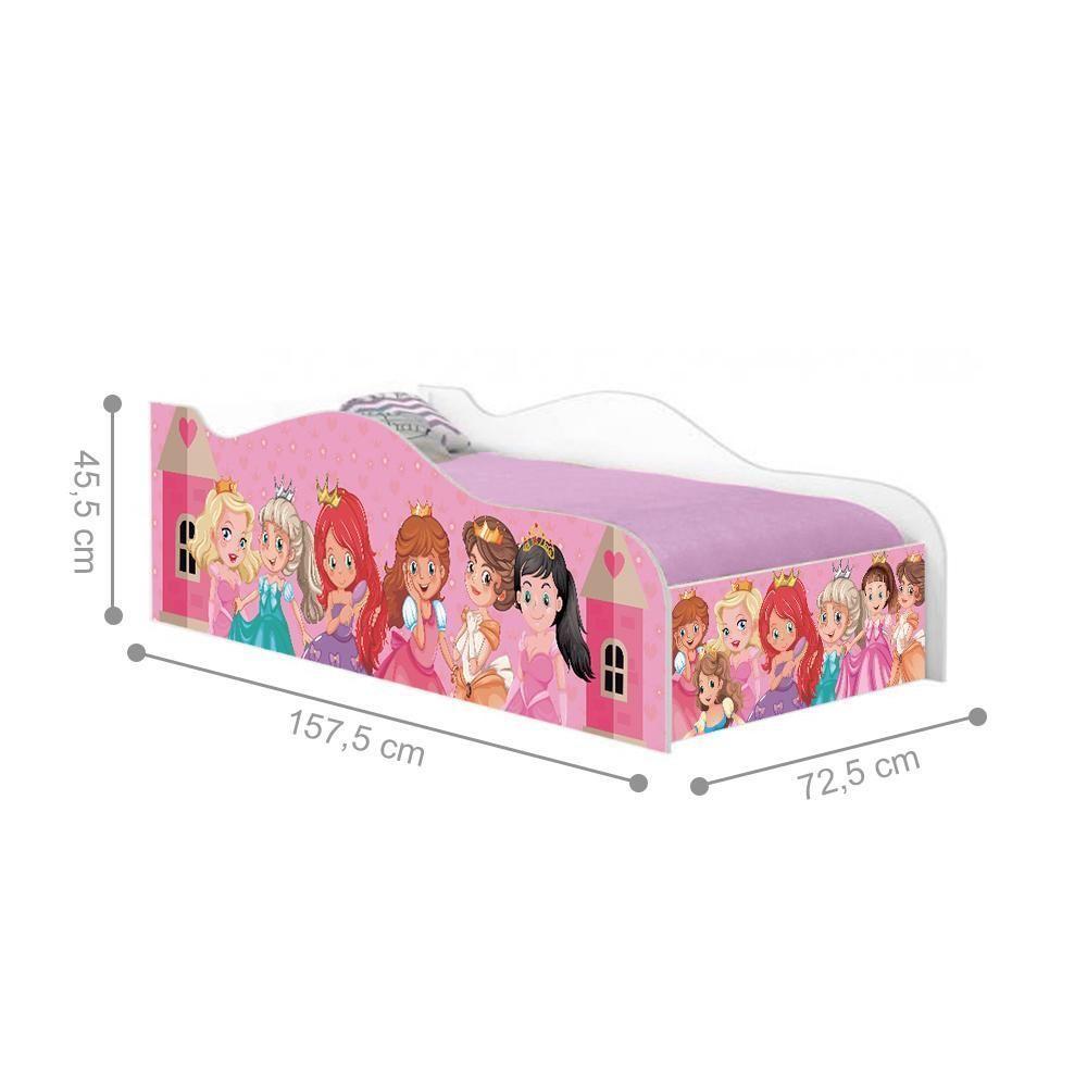 Miniatura Mini Cama Fun Princesas Infantil Com Colchão