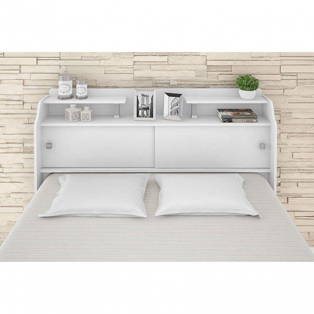 Miniatura Cabeceira Elisa Casal Framar Box 1,38cm Branco / Preto