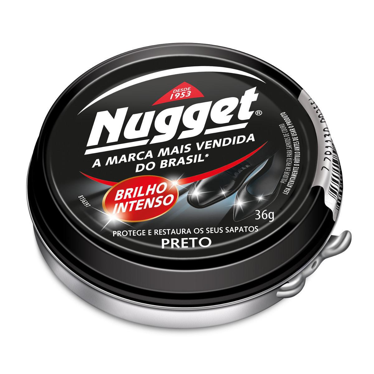 Miniatura Pasta Nugget Preta Pasta Graxa Para Calçados 36G Un Preto - Desengraxante